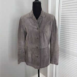 GAP Women's Grey Suede Blazer